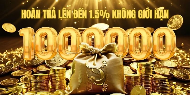 Ưu đãi hoàn trả không giới hạn 1.5% cho hội viên J88